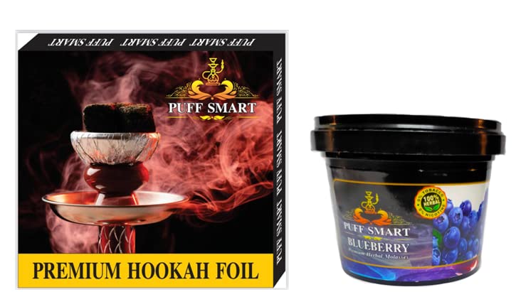 PUFF SMART Premium Herbal Flavor Blueberry (100G) With PS Foil Paper Combo (100% Tobacco And Nicotine Free)-image-38