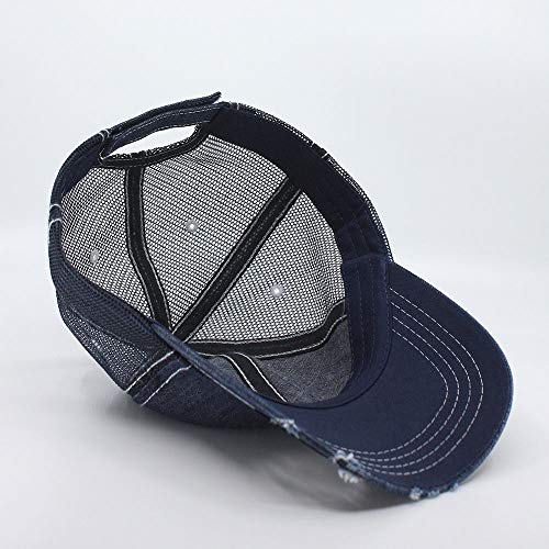 Image of The Vintage Year Distressed Cotton Unstructured Soft Mesh Breathable Adjustable Dirty Wash Dad Hat Trucker Baseball Cap