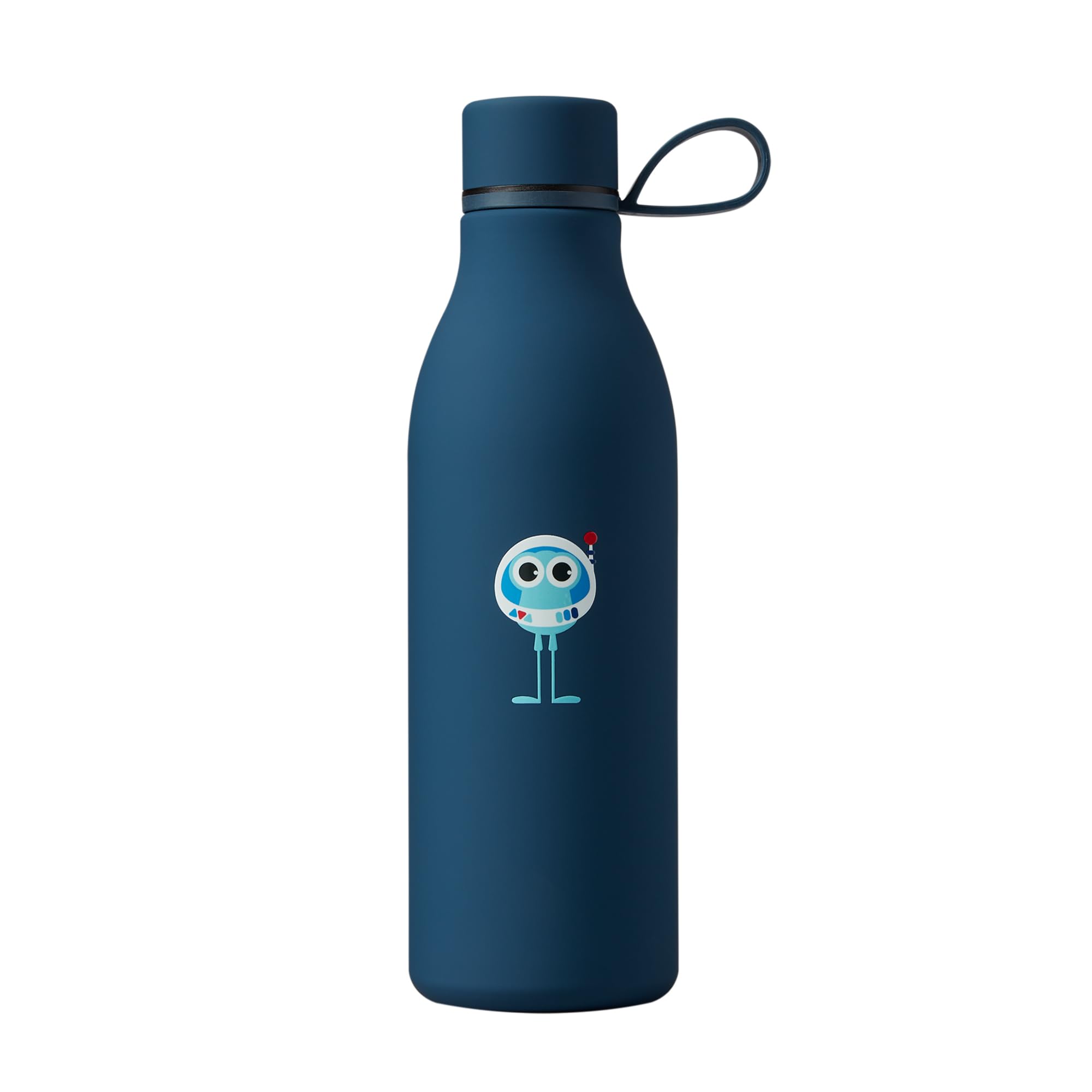 Tinc Spaceman Metal Soft Touch Hot & Cold Water Bottle, Screw Top Lid, Navy - 500ml capacity