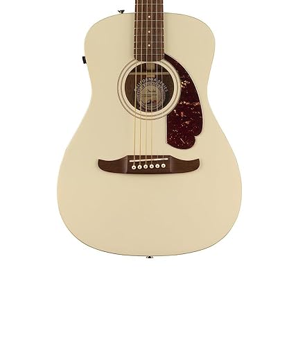 Amazon.com: Fender Malibu Player Acoustic Guitar, Olympic White