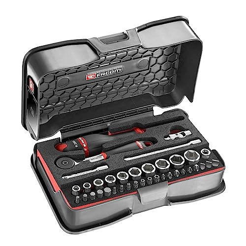 Facom JUEGO VASO 1/4 6P MM R.161B 37PC