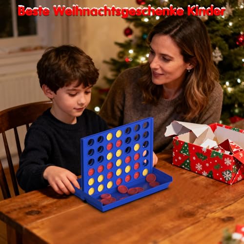 Pup Go Standard-Größe 4 in Einer Reihe Brettspiele für Kinder ab 3+ Jahren, Mädchen Jungen, Pädagogisches Strategiespiel Spielzeug, Kinderspiele für 2 Spieler 6 Ersatzchips – Bild 3