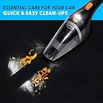 ThisWorx Car Vacuum Cleaner 2.0 - Upgraded w/Built-in LED Light, Double HEPA Filter, 110W High Power Suction, Flexible Nozzle. Includes 3 Attachments