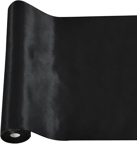Vista 9 de TONIFUL Cinta de satén negra de 4 pulgadas x 11 yardas de ancho, cinta grande de tela sólida para ceremonia de corte, kit de gran apertura, silla