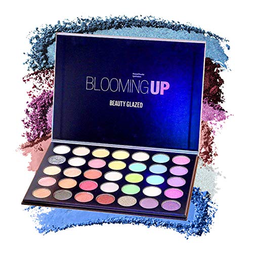 Blooming Up Eyeshadow Palette, Highly Pigmented 35 Shades Matte And Shimmers Makeup Palette, Ultra Blendable Eye Shadow, No Flaking, Little Fall Out, Stay Long, Hard Smudge, Cruelty- Free Makeup Pallet, Full Face Eye Make Up For Beginners Any Skin Tones Shading And Contouring Smokey Eye #TOP3