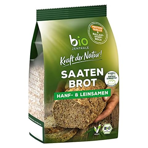 biozentrale Backmischung Saatenbrot Hanf & Leinsamen | 500 g Bio | schnell & einfach zuzubereiten | ballaststoffreich, Proteinquelle | ohne Mehl & ohne Hefe Cover