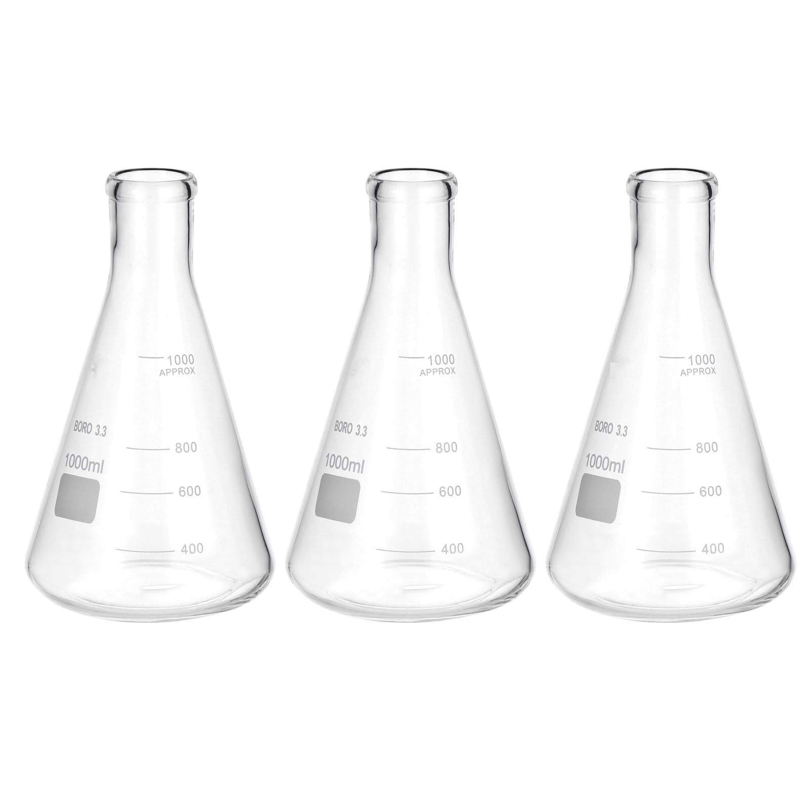 Bécher conique en verre grand volume 10000ml et verrerie de laboratoire Erlenmeyer