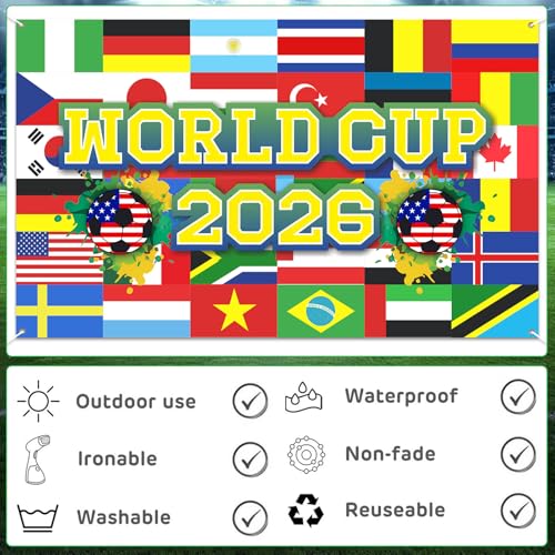 Fondo Mundial de Fútbol 43x71 pulgadas 2026 miniatura 4