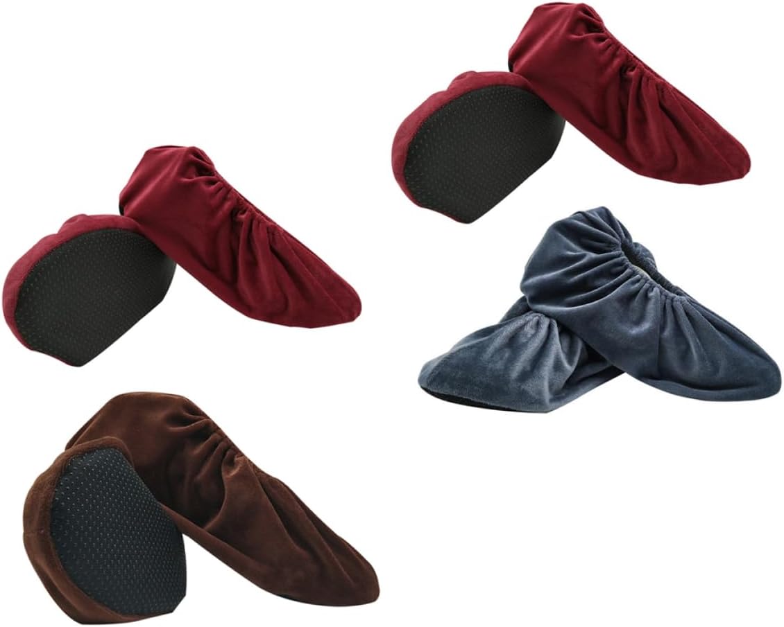 Holibanna 4pairs Lightweight Rainproof Boys and Girls Shoe Covers Washable Slip Sneaker Covers Random Color