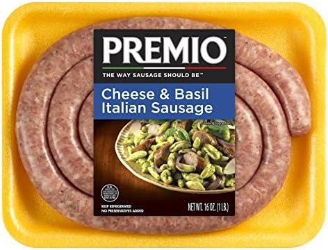 Premio, Cheese & Basil Italian Sausage, 1 lb (Frozen)