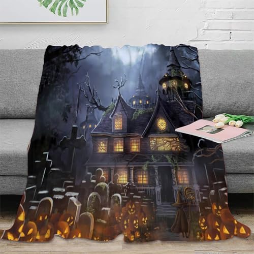 Couverture microfibre Halloween 150x200cm plaid gothique lavable - 2