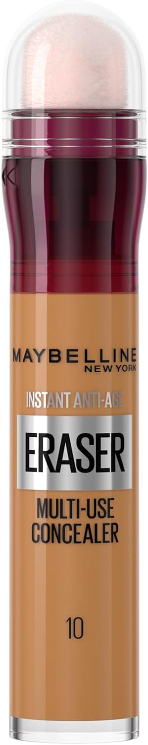 Instant Anti-Age Eraser Eye Concealer for Face, Dark Circles, Blemish & Fine Lines Concealer, Full Coverage, Dermatologist Tested, Suitable for Sensitive Skin, Shade: 10 Caramel