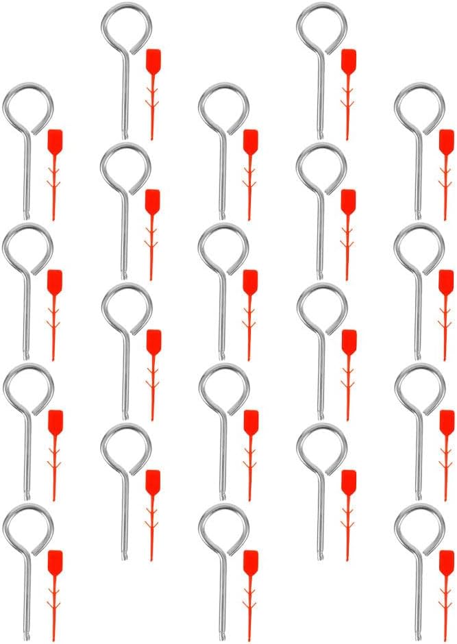 Hemobllo Fire Extinguisher Safety Pin and Tamper Seal Kit, 50 Sets Iron Pull Pins with Plastic Security Tags, Prevents Unauthorized Use & Loss, Easy Replacement for Home, Office & Commercial Safety,