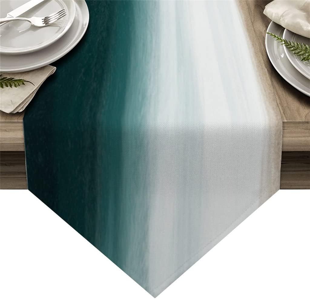 Watercolor Gradient Table Runners Holiday Wedding Decor Dinning Cover Christmas Decorations Cloth(36x183cm)