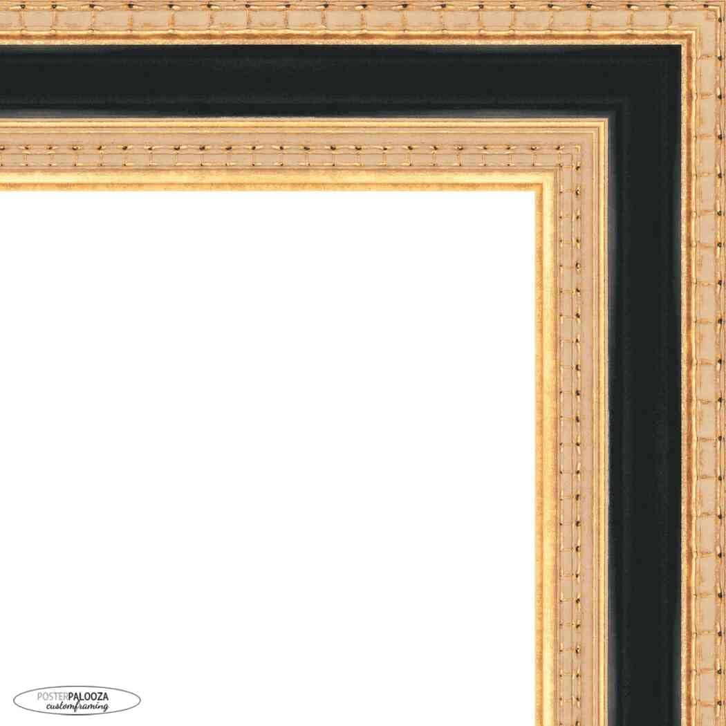 Poster Palooza 26x34 Traditional Gold Wood Picture Frame - UV Acrylic, Foam Board Backing, & Hanging Hardware Included