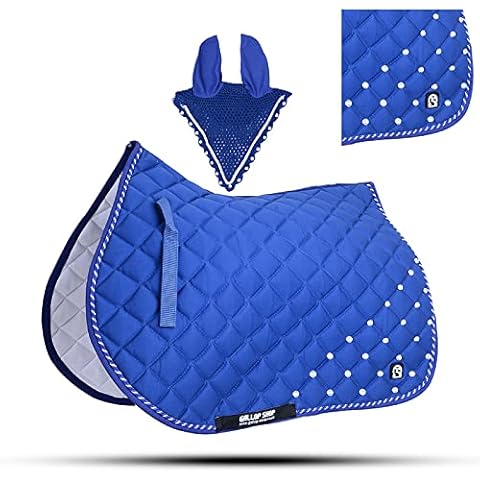 GALLOP SHOP Numnah Saddle Pads with Matchy Bonnet Set Cover