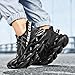 DZBAJRQM Men's Fashion Running Shoes-Breathable Mesh-Fashion Sneakers-Men's Large Size Basketball Shoes-Non-Slip Cushioned Fitness Training Tennis Shoes-Outdoor Casual Walking Shoes Black, 15