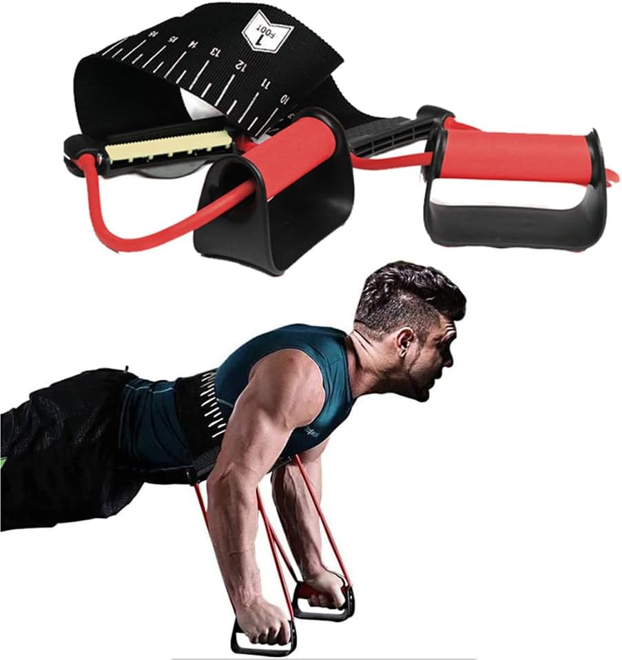 Stable Push Up Bars Resistance Band Power Push Up Plus with 24 Resistance Levels Training Back, Shoulder, Chest and Arm Muscles Equipment
