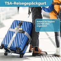 travel inspira Kreuz Koffergurt mit Zahlenschloss mit TSA und Namensschild – Ansicht 2