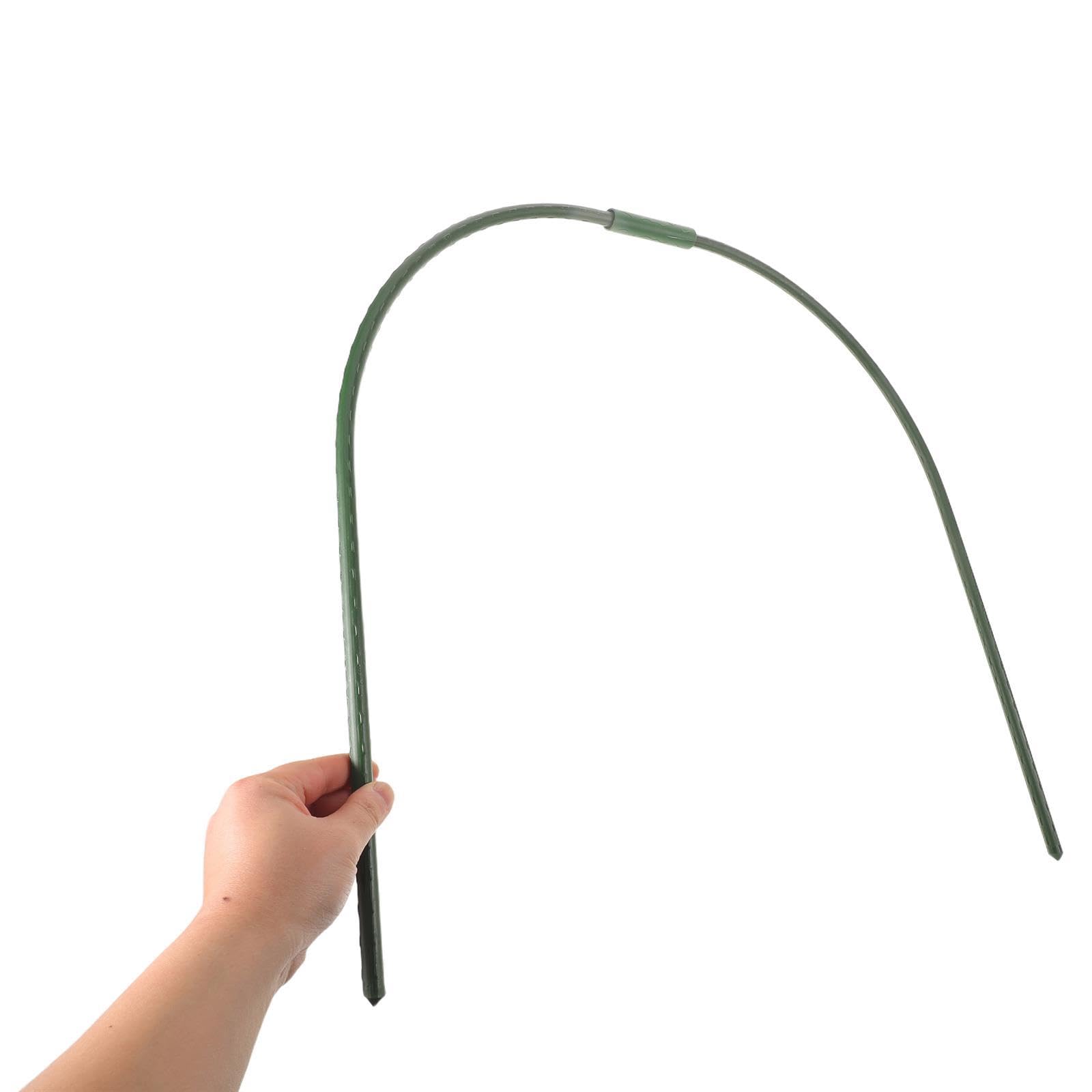 Cadre de Tunnel à Poules Pliable Vert, Lot de 5 pour Jardin