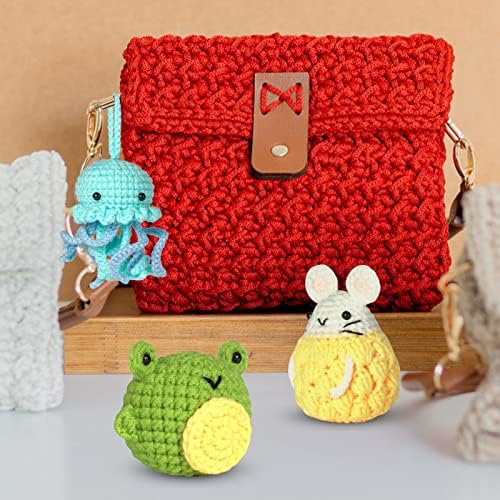bolukets Crochet Kit for Beginners, 3Pcs Animal DIY Adults and Kids, Crocheting Knitting Beginners Experts with Instructions Step-by-Step Video Tutorials, 10x7x5cm (A1Hn14TP0e0M)