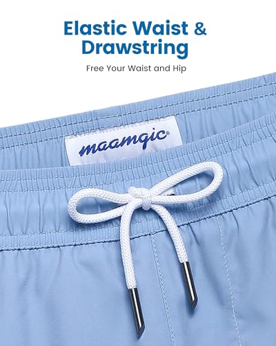 Image of maamgic 2 in 1 Mens Swim Trunks 7 Inch Swim Shorts Swim Suits Board Shorts