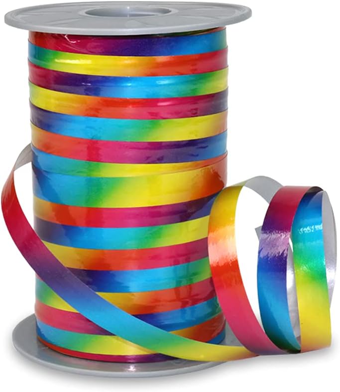 Präsent Rainbow Curling Ribbon Ribbon, 3/8 inch by 218 Yards, Assorted Colors, 4259-099