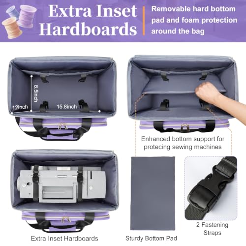 Image of Anitor Rolling Sewing Machine Case with Wheels and Removable Bottom Padding