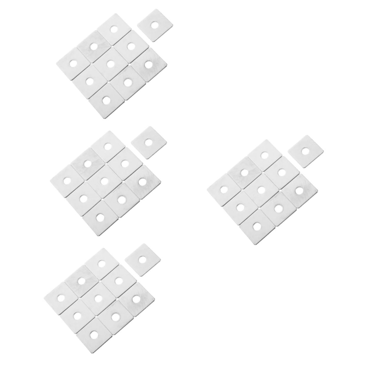 Cabilock 4sets Heavy Duty Square Washers for Bolts Stainless Steel Plate Washers Set for Construction 10pcs*4