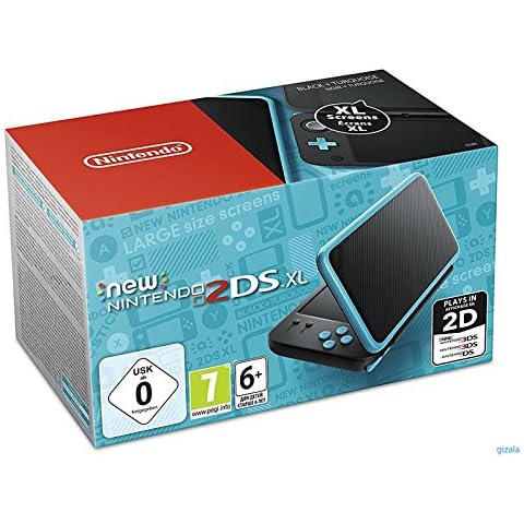 New Nintendo 2DS XL Schwarz + Türkis Cover