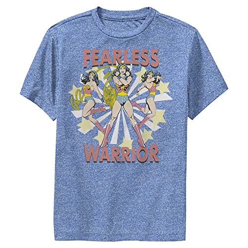 Warner Brothers Wonder Woman Fearless Warrior Boys Short Sleeve Tee Shirt