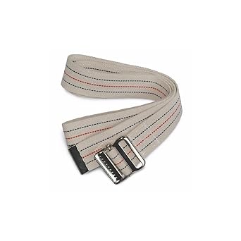 Sammons Preston Gait Belt with Metal Buckle, 2" Wide, 100"L, Heavy Duty Gait Transfer Belt, Patient Transfer, Essential Walking & Transport Assistant for Elderly, Disabled, & Patient...