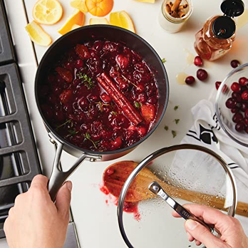 Kitchenaid Hard Anodized Induction Nonstick Sauce Pan/Saucepan With Lid, 3 Quart, Matte Black #TOP6