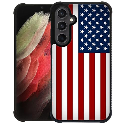 Coque Samsung S24 silicone souple drapeau américain pour protéger votre mobile en voyage