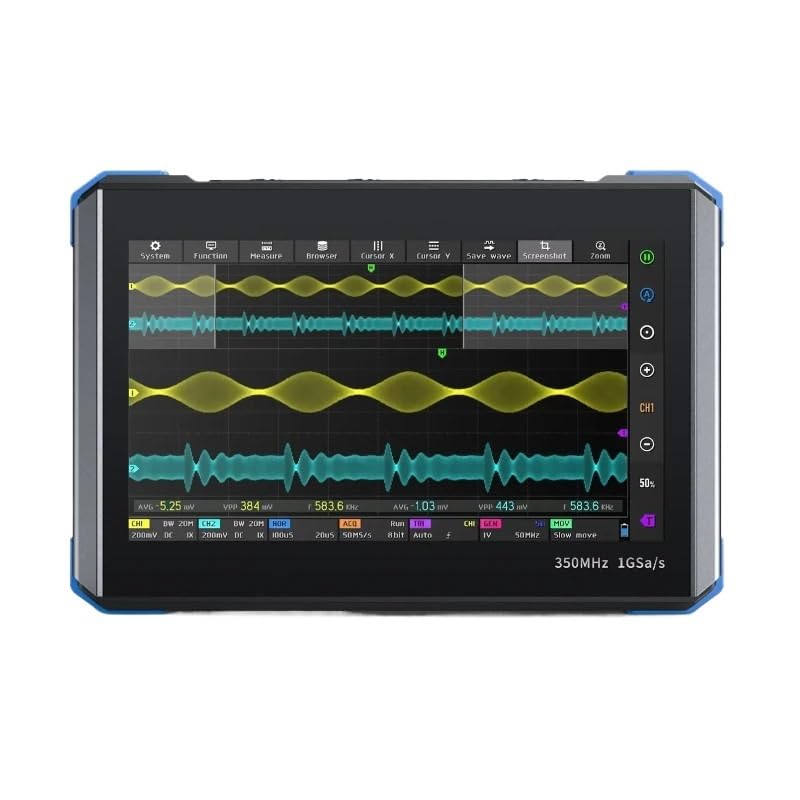 Osciloscopio portátil 4 en 1 Analizador de espectro de 350 MHz Pantalla táctil IPS de 7 pulgadas