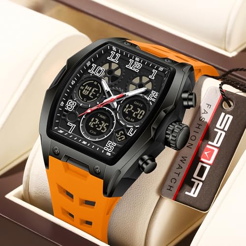 Montre homme compte à rebours et double temps résistant à l'eau - 4