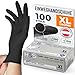 Produktbild ISC Hygiene & Safety Nitrilhandschuhe L, Einweghandschuhe, Einmalhandschuhe, Kochhandschuhe Lebensmittel - puderfrei non latex latexfrei - Gummihandschuhe Einweg - X-Large schwarz