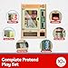 TOP BRIGHT Wooden Vending Machine Play Set, Play Food for Kids，Pretend Play Toys with Wooden Snack Bars and Drink Cans, Montessori Toys for Boys Girls Capybara Gift Age 3+ (Vending Machine)