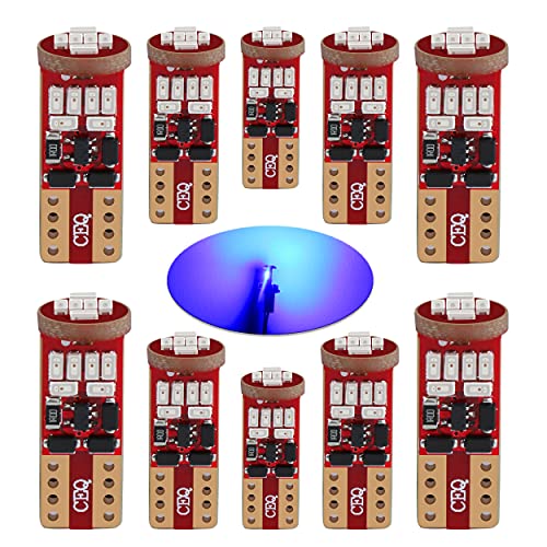 10x Bombillas LED 168 194 10000K Azules para Auto miniatura 1