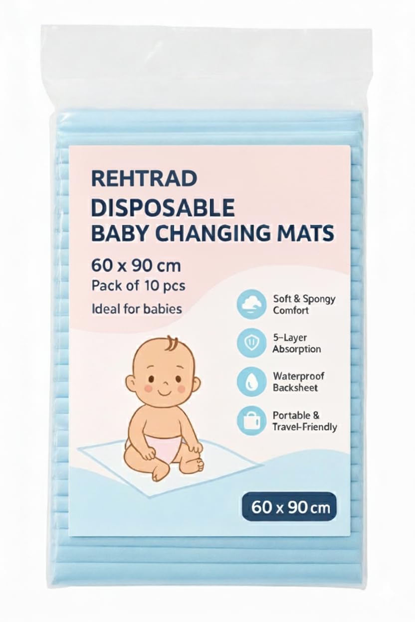 30 Count 60 X 90 Cm Baby Disposable Underpad | Changing Mats | Changing Pads | Baby Waterproof Pads | Waterproof Diaper | Breathable Underpads | Bed Protector
