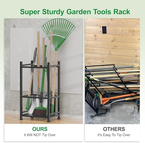 Image of 98577 Garden Tool /BROOM /MOP Organizer, Yard Organizer for Garage Organization and Storage,Garden Rack with 9 Loops for Garage, Shed, Outdoor,Easy Take Out and Storage.