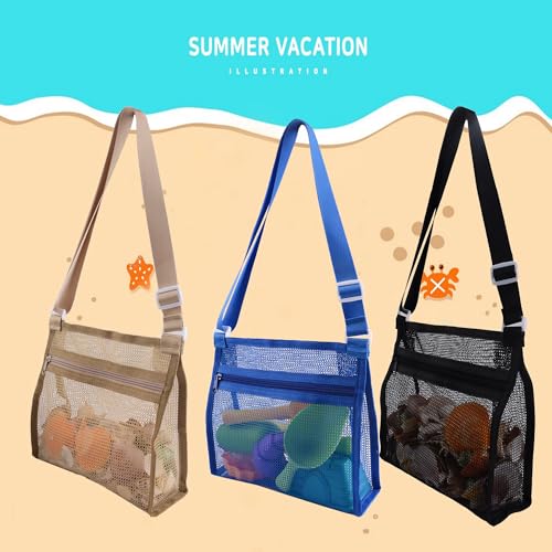 Mesh Beach Bag for Collecting Shells 3 Pack - image 4
