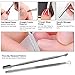 Yinhing Professional Stainless Steel Nail Cuticle Pusher Remover Kit Double Ended Nail Tools with 4 Heads Anti Slip Handle for Manicure Pedicure Salon Home DIY Silver 2Pcs