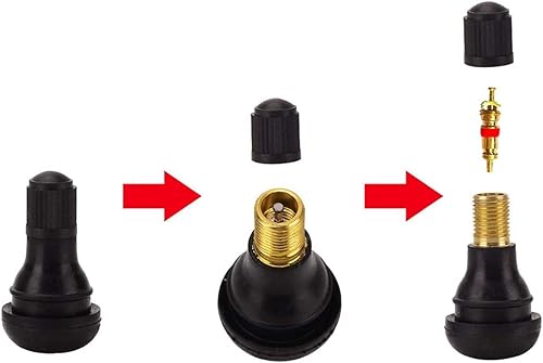 Miniatura 4 de Válvula de neumático sin cámara TR412 de repuesto compatible con llantas de ATV, cortacésped, llantas de barco, remolque, ruedas