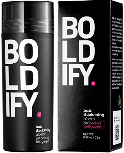 BOLDIFY Hair Fibers for Thinning Hair (BLACK) 100% Undetectable Natural Fibers - Giant