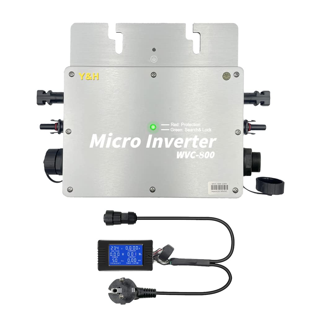 netzgekoppelter Mikro-Wechselrichter 800W wasserdicht IP65 MPPT DC30-42V PV Eingang AC180-260V Ausgang für 30V 36V Solarmodule