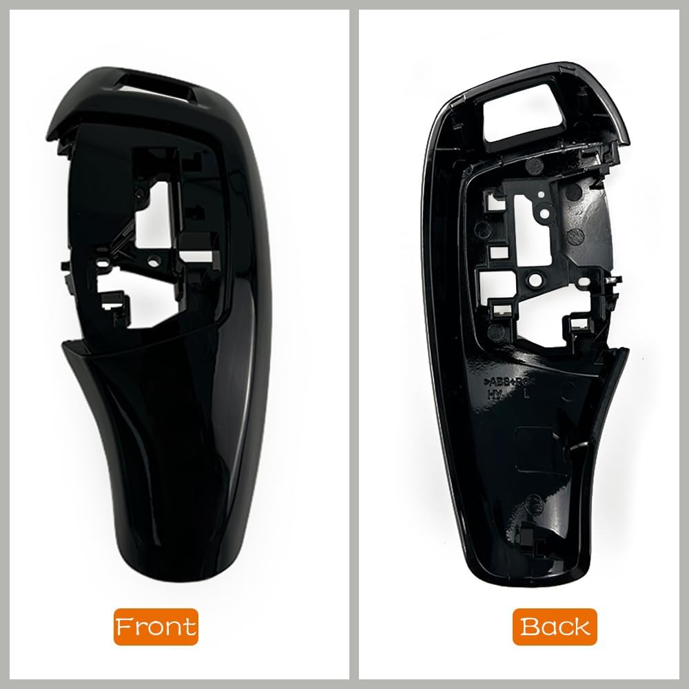 for BMW 1 2 3 4 5 6 7 Series X3 X4 Automotive Center Gear Shift Knob Shift Lever Trim Cover Auto Interior Shift Knobs Cover F30 F10 F02 F25 F26 (Ordinay Style, Black)