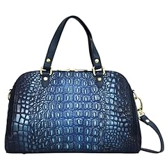 Croc Embossed Sapphire