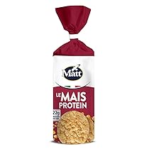 Matt, Le Mais Protein Bio, Gallette di Mais con Farina di Lenticchie, Alto Contenuto di Proteine, Senza Glutine e Senza Lievito, Fonte di Fibre, Snack Croccante e Gustoso, Confezione 100 gr