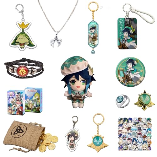 Nahida Genshin Brooches for Kids Gift Set, Pins for Cosplay, Genshin Merch Box, Plush Doll for Boys And Girls, Mondstadt